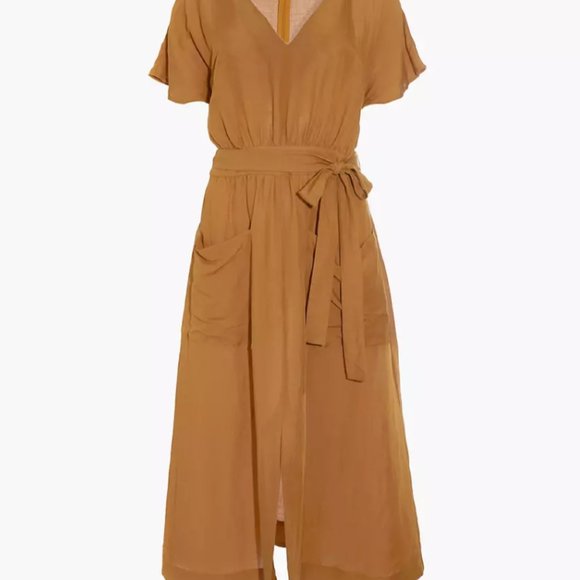 NWT!!! Madewell Linen Midi Dress, 2 - Picture 4 of 5